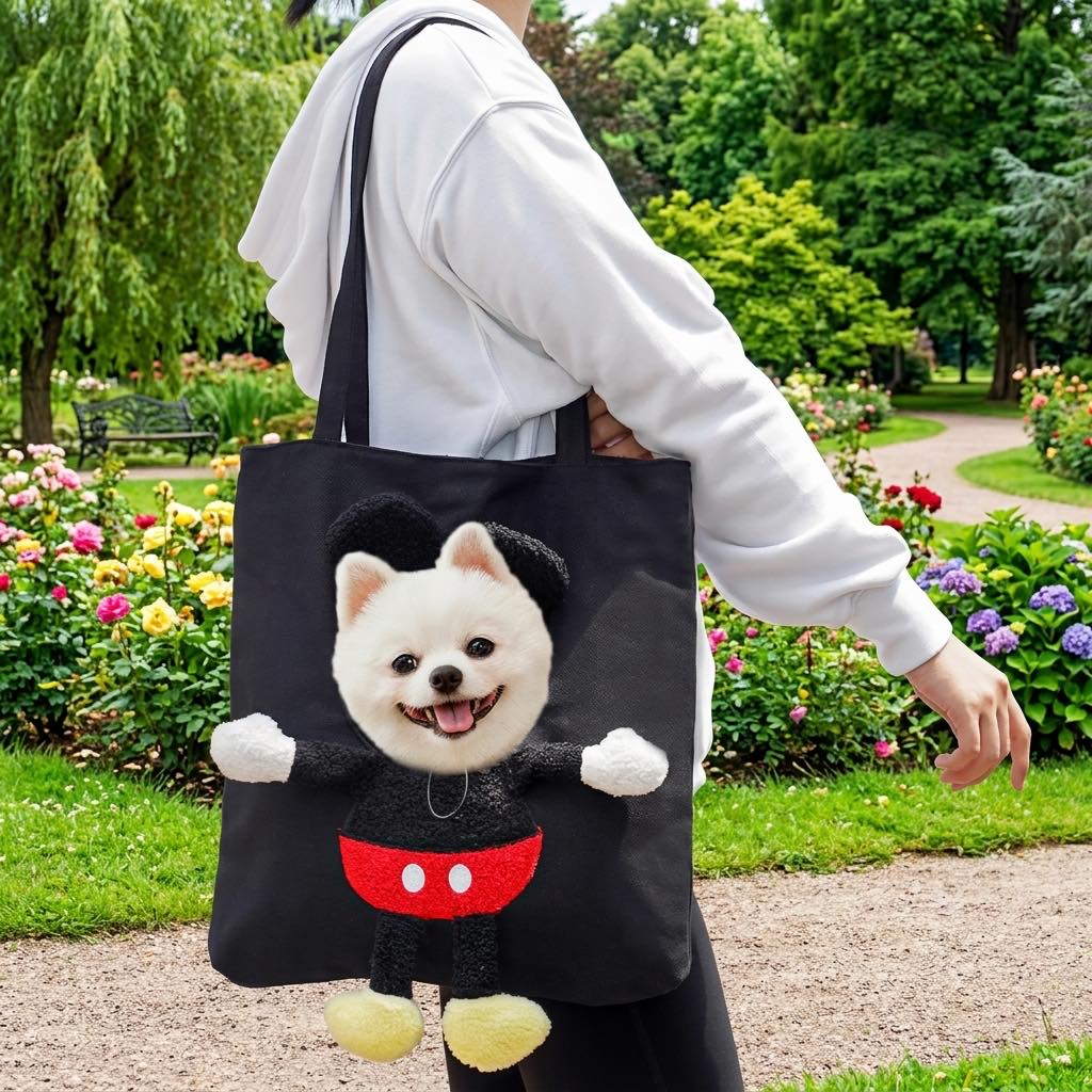 Borsa Trasportino per Gatti con Testa Fuori – Tote in Tela per Passeggiate e Visite Veterinarie