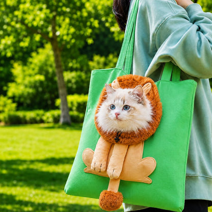Borsa Trasportino per Gatti con Testa Fuori – Tote in Tela per Passeggiate e Visite Veterinarie