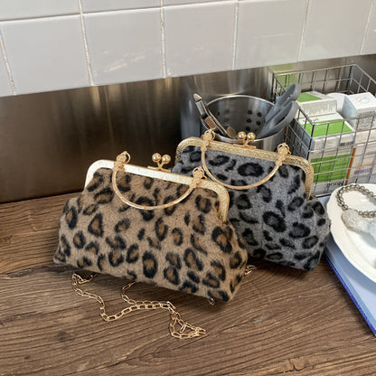 Borsetta da sera con stampa leopardata WoElegant Rassivo