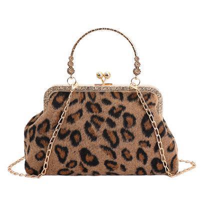 Borsetta da sera con stampa leopardata WoElegant Rassivo