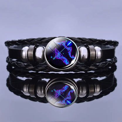 Bracciale in Pelle con Ciondolo Astrologico