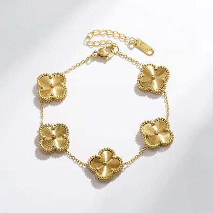 Bracciale quadrifoglio portafortuna
