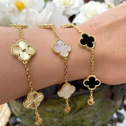 Bracciale quadrifoglio portafortuna