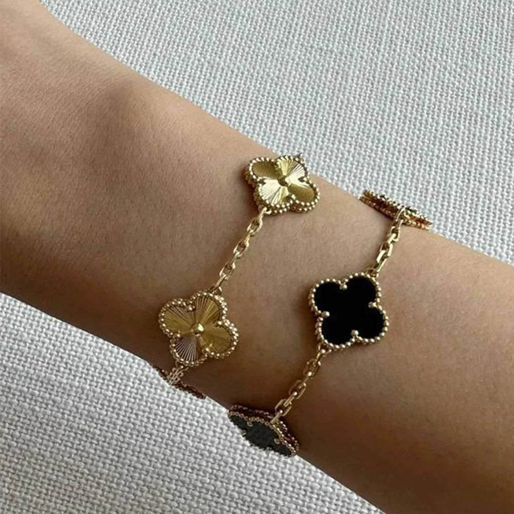 Bracciale quadrifoglio portafortuna
