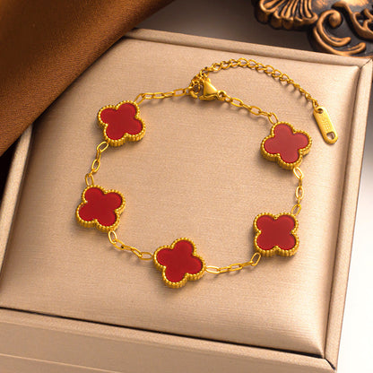 Bracciale quadrifoglio portafortuna