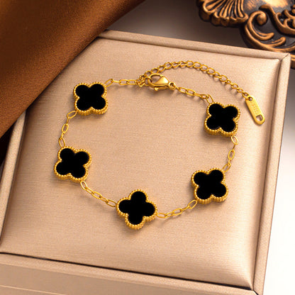 Bracciale quadrifoglio portafortuna