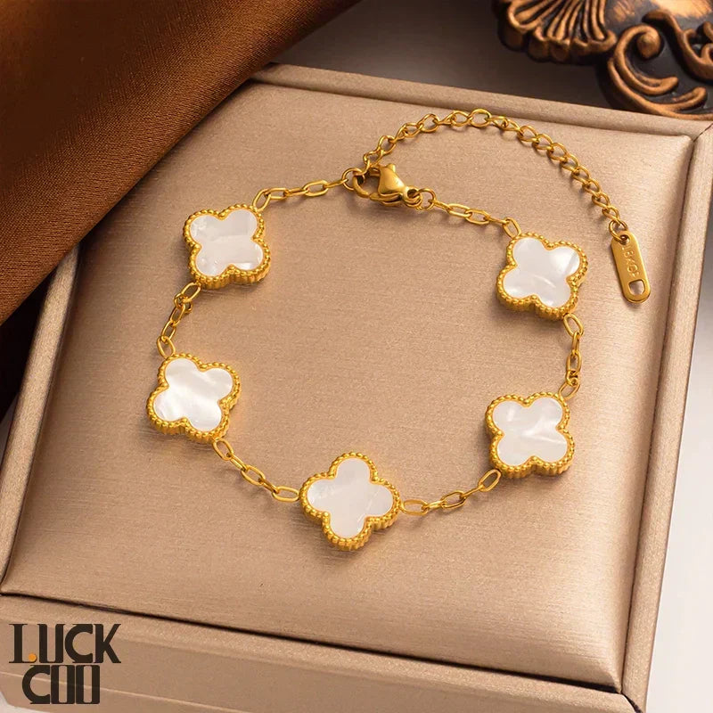 Bracciale quadrifoglio portafortuna