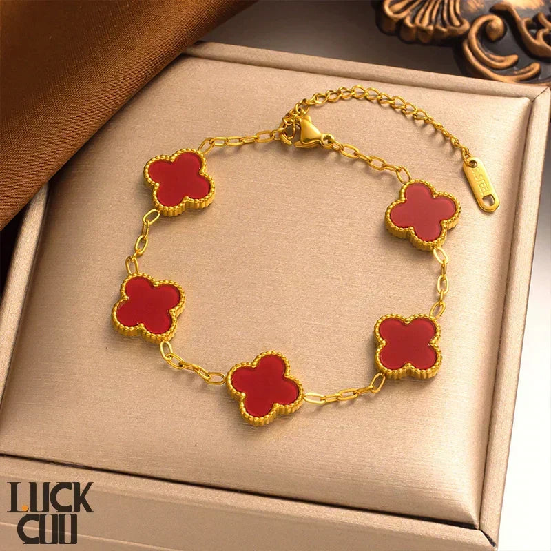 Bracciale quadrifoglio portafortuna