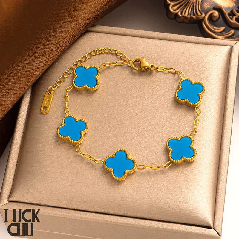 Bracciale quadrifoglio portafortuna