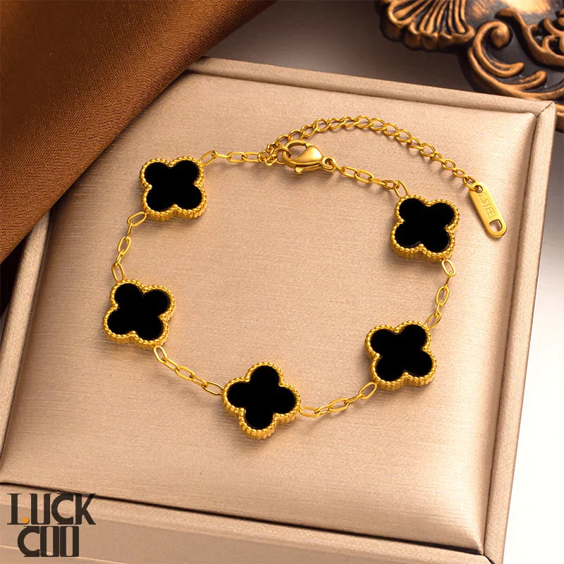 Bracciale quadrifoglio portafortuna