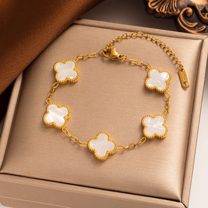 Bracciale quadrifoglio portafortuna