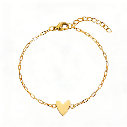 Bracciale Regolabile con Cuore Abbinato per Coppia