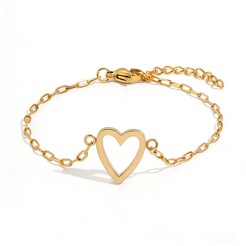 Bracciale Regolabile con Cuore Abbinato per Coppia