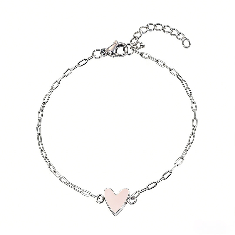 Bracciale Regolabile con Cuore Abbinato per Coppia