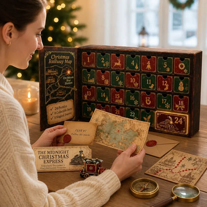 Calendario dell'avvento con enigmi escape room da 24 giorni (6 temi)