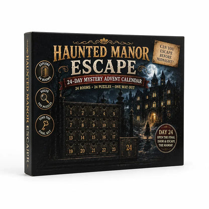 Calendario dell'avvento con enigmi escape room da 24 giorni (6 temi)