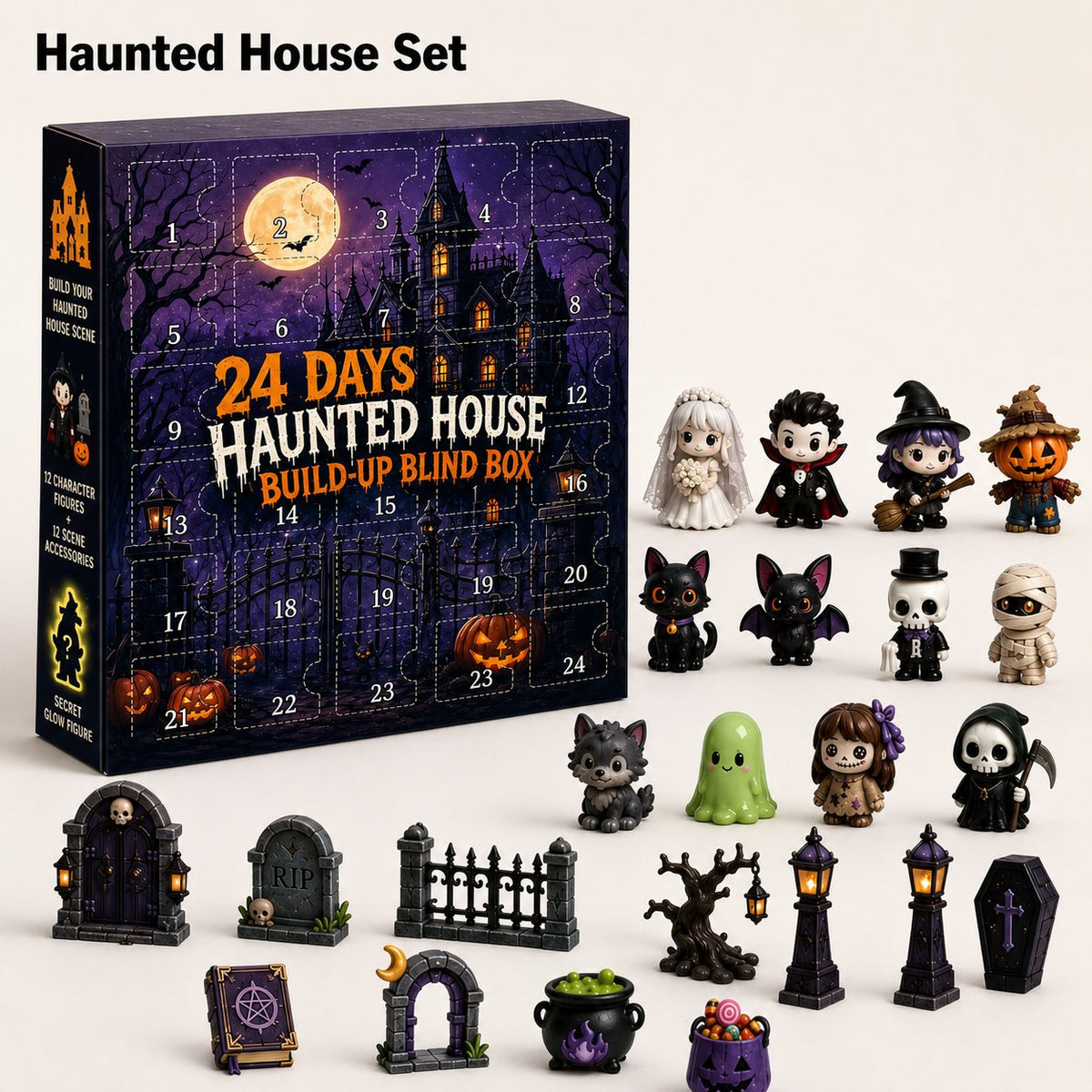 Calendario dell'avvento di Halloween con 24 sorprese a tema