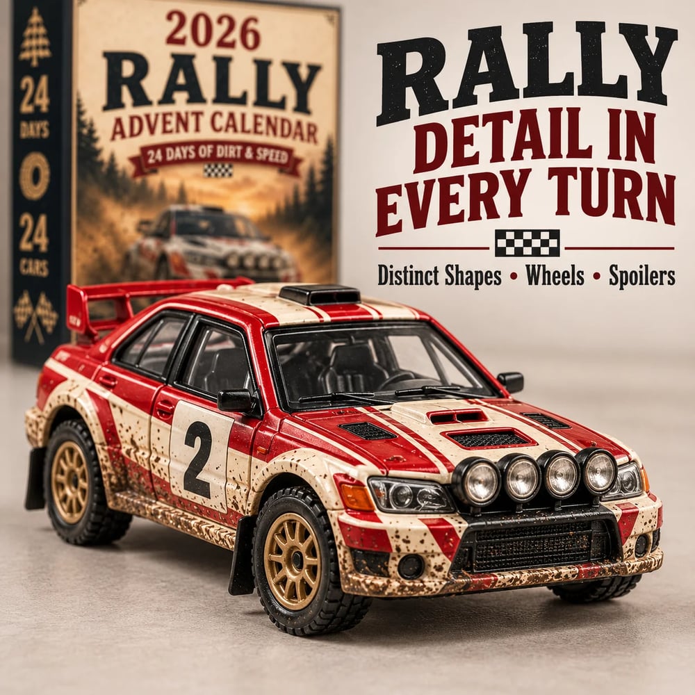 Calendario dell'Avvento Rally 2026 – 24 giorni di auto da rally da collezionare