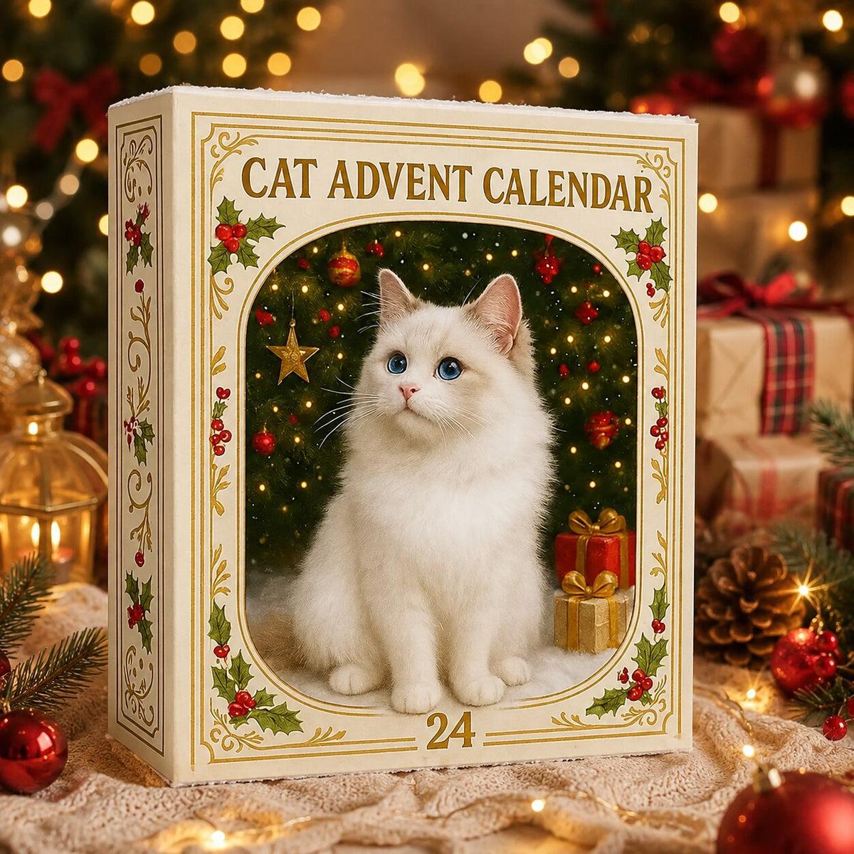Calendario dell'avvento con gatti 2026