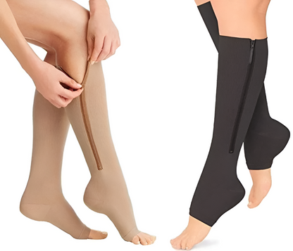 Calze a compressione graduata 20-30 mmHg con zip