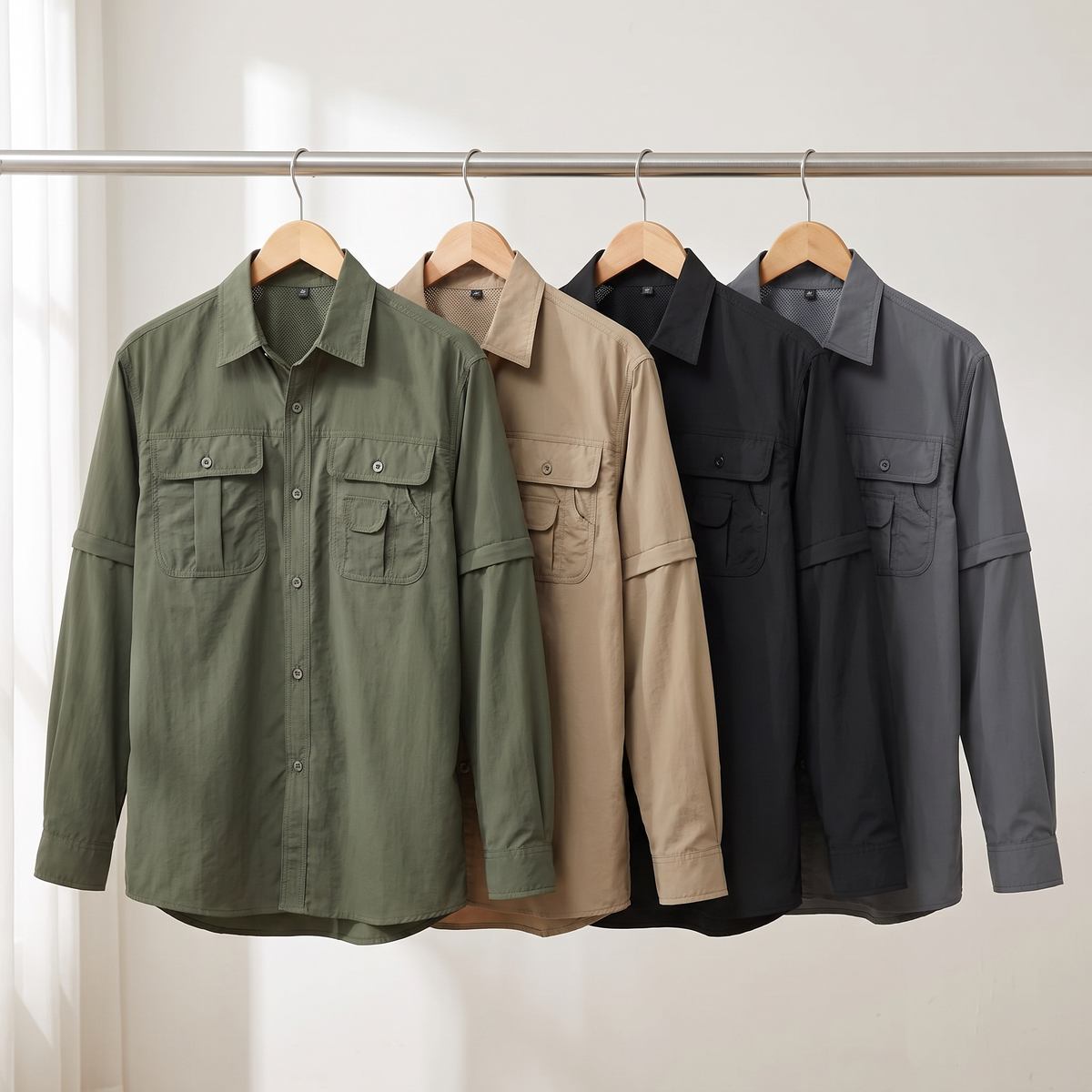 Camicia da trekking da uomo con maniche staccabili
