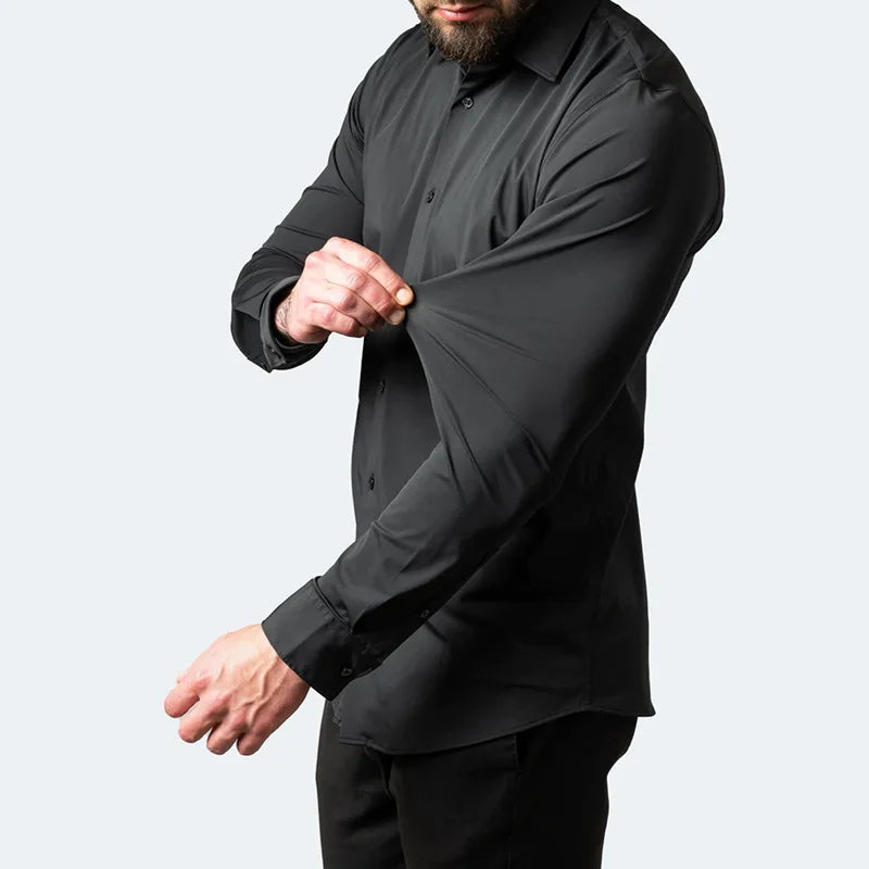 Camicia elegante elasticizzata da uomo