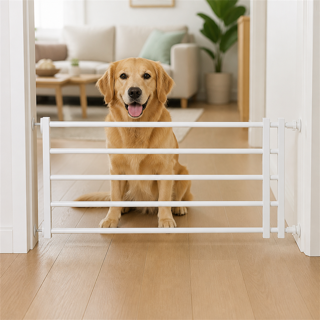 Cancelletto retrattile per cani senza foratura (larghezza regolabile)