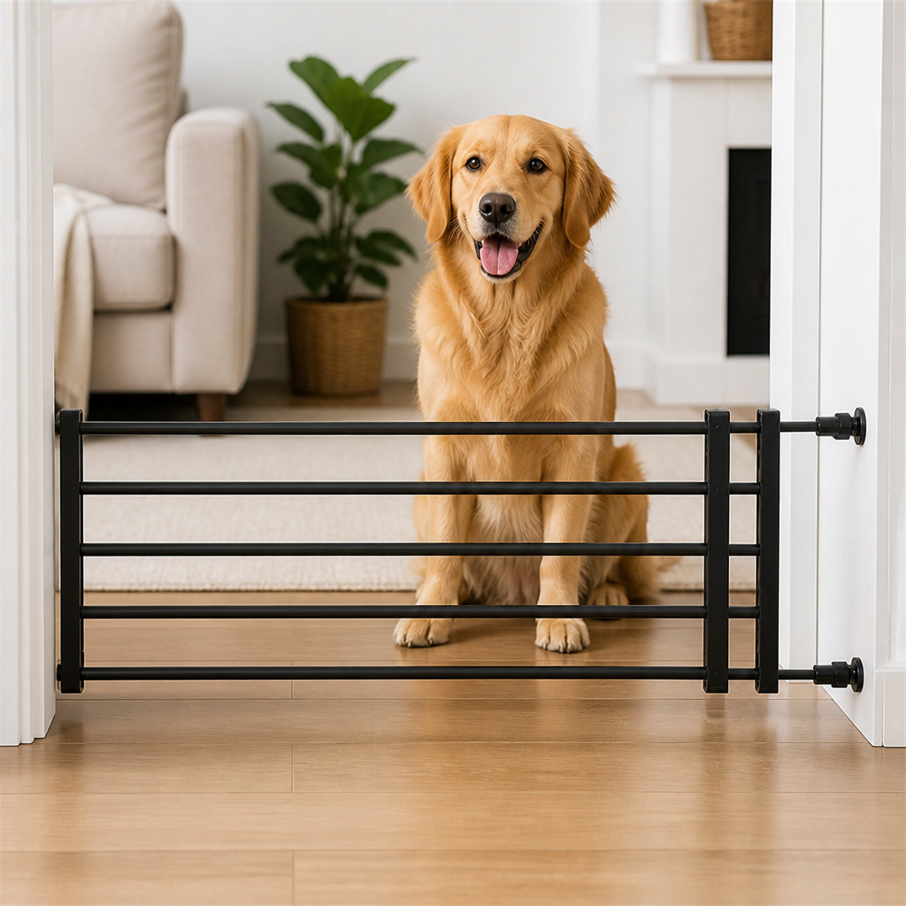 Cancelletto retrattile per cani senza foratura (larghezza regolabile)