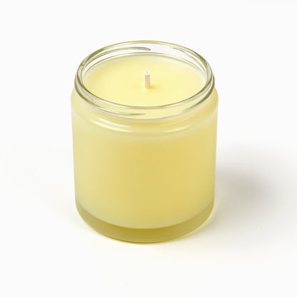 Candela di cera di soia Citrus Breeze Rassivo in vaso di vetro satinato