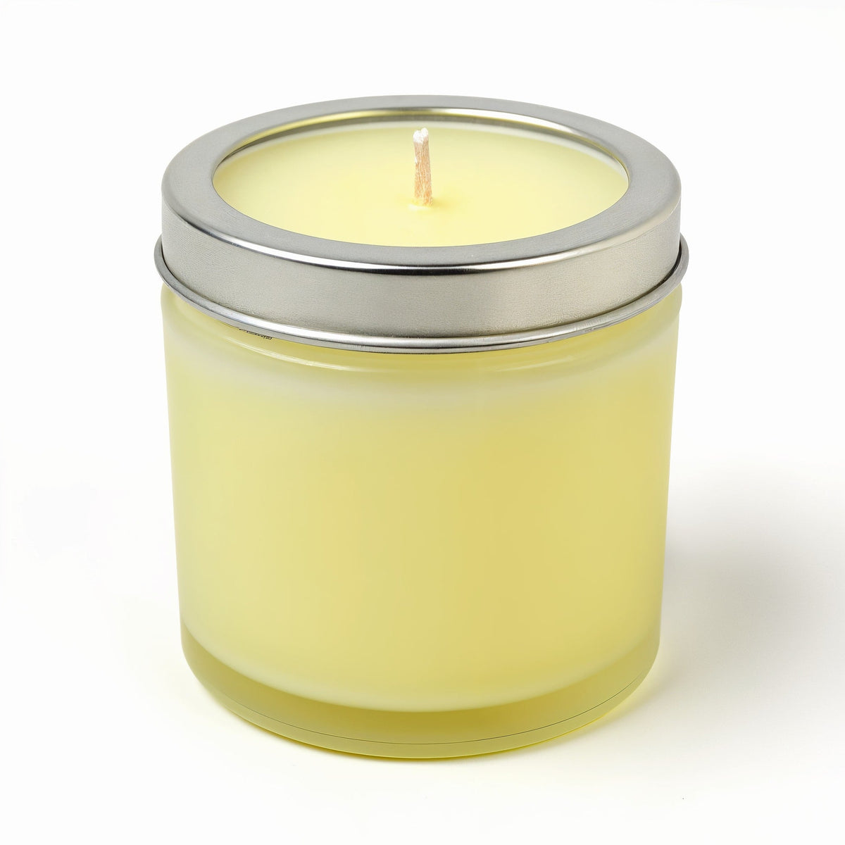 Candela di cera di soia Citrus Breeze Rassivo in vaso di vetro satinato