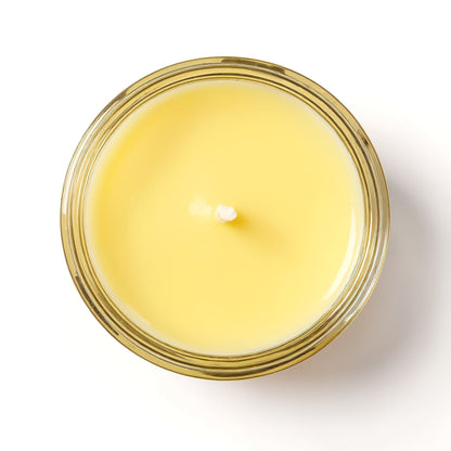 Candela di soia Citrus Zest Rassivo in vasetto di vetro giallo