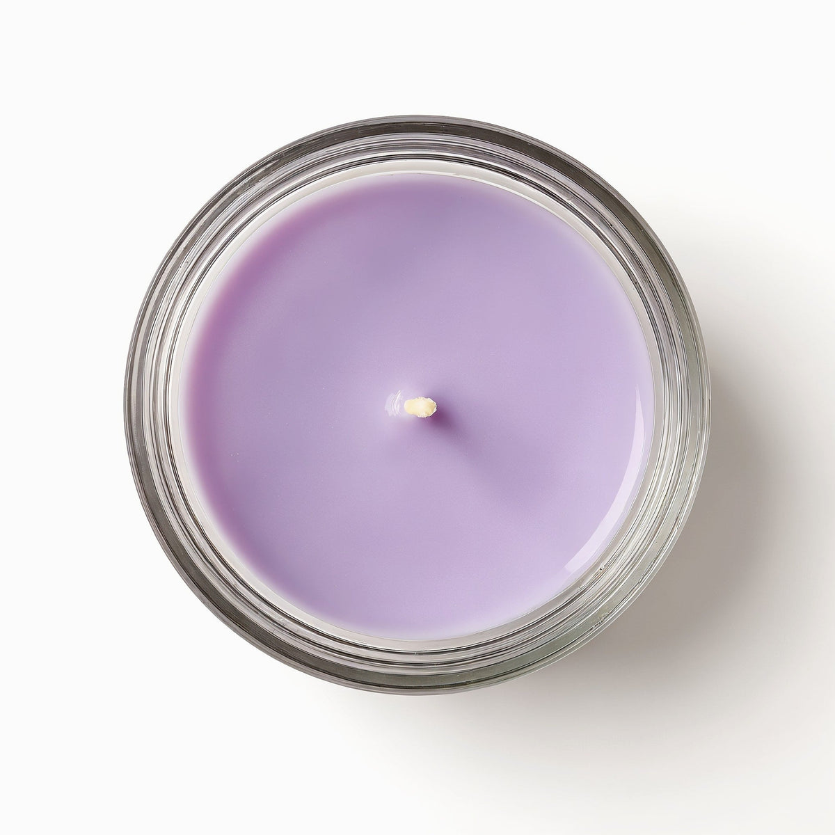 Candela di soia Lavender Fields Rassivo in vasetto di vetro trasparente