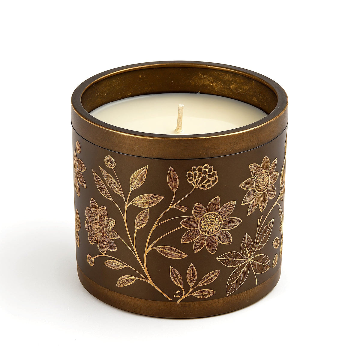 Candela di soia Patchouli Dream in barattolo bronzo