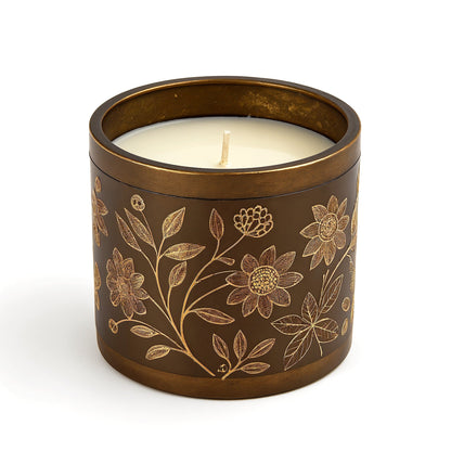 Candela di soia Patchouli Dream in barattolo bronzo