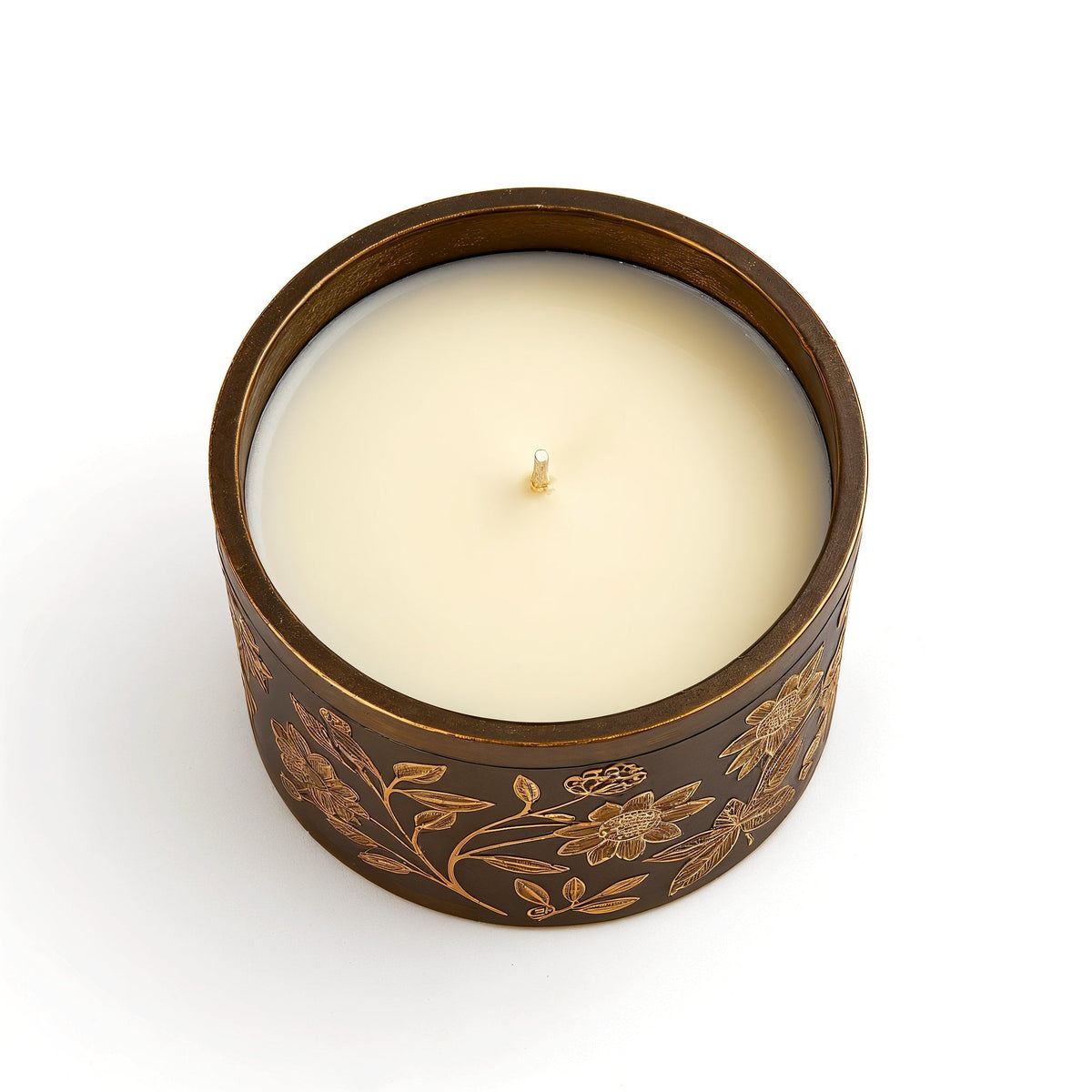Candela di soia Patchouli Dream in barattolo bronzo