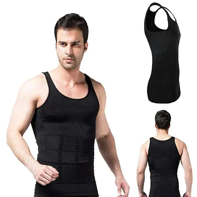 Canotta compressiva da uomo – Massimo – Modella petto e pancia, invisibile sotto le camicie, S–3XL