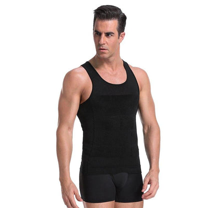 Canotta compressiva da uomo – Massimo – Modella petto e pancia, invisibile sotto le camicie, S–3XL