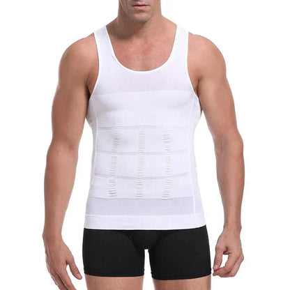 Canotta compressiva da uomo – Massimo – Modella petto e pancia, invisibile sotto le camicie, S–3XL