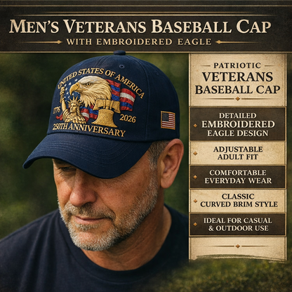 Cappellino da Baseball Aquila Patriottica 250º Anniversario per Uomo