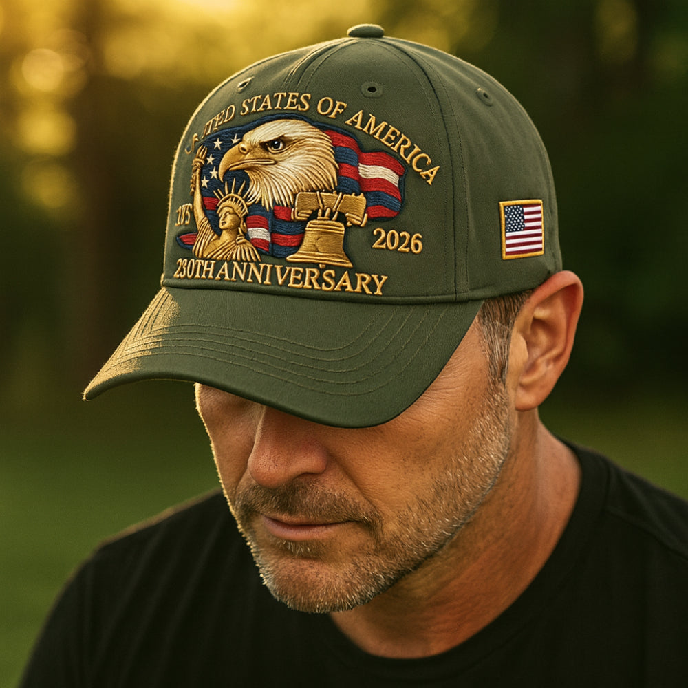 Cappellino da Baseball Veterani con Aquila Ricamata da Uomo