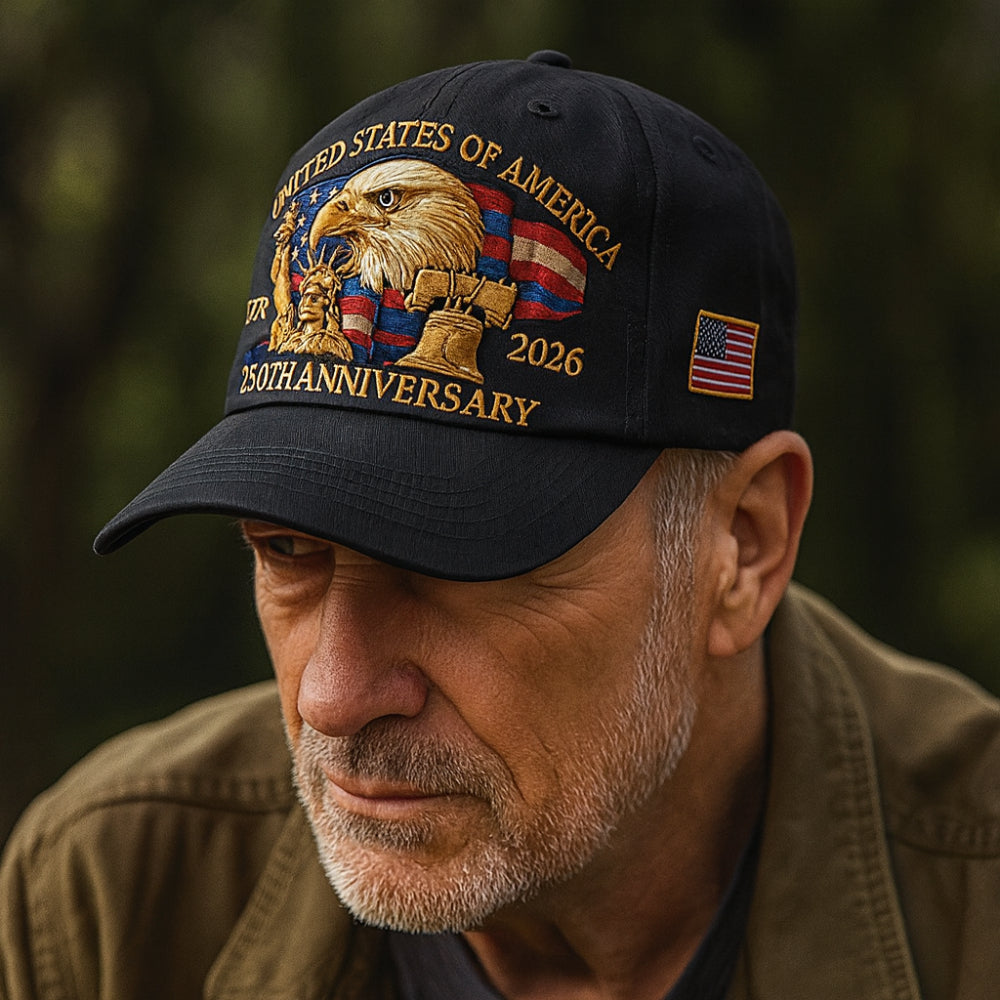 Cappellino da Baseball Veterani con Aquila Ricamata da Uomo