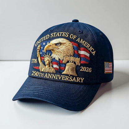 Cappellino da Baseball Veterani con Aquila Ricamata da Uomo