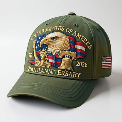 Cappellino da Baseball Veterani con Aquila Ricamata da Uomo