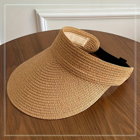 Cappello da sole pieghevole da donna con tesa larga – leggero e protezione UV