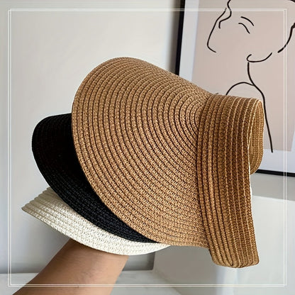 Cappello da sole pieghevole da donna con tesa larga – leggero e protezione UV