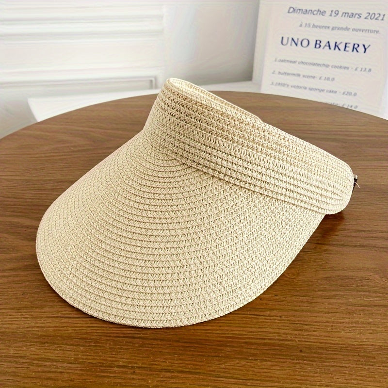 Cappello da sole pieghevole da donna con tesa larga – leggero e protezione UV