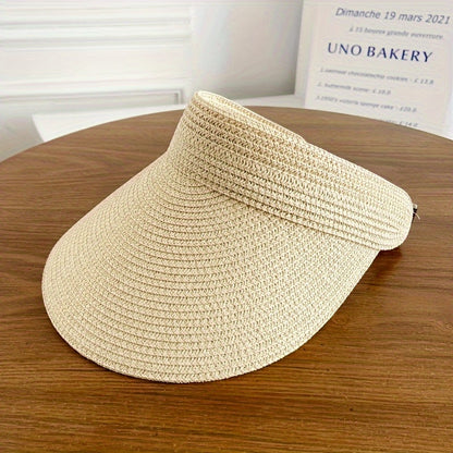 Cappello da sole pieghevole da donna con tesa larga – leggero e protezione UV