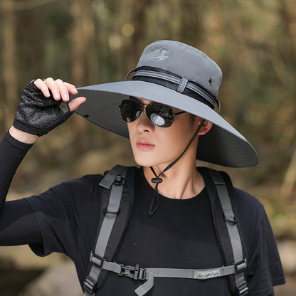 Cappello da trekking a tesa larga con protezione UV e sottogola regolabile