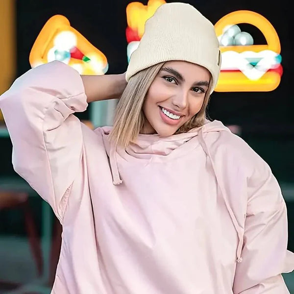 Cappello invernale Noor Silk – lana e seta – protezione anti-crespo per capelli
