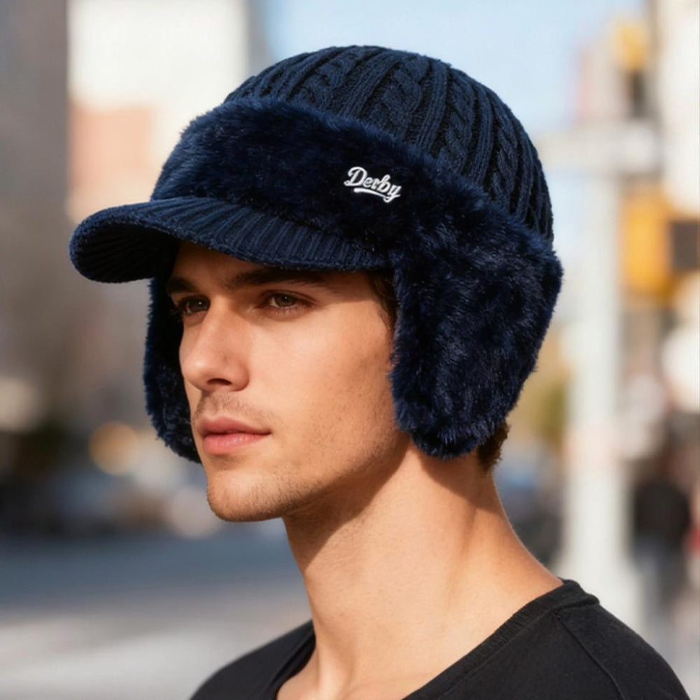 Cappello Invernale Trapper con Paraorecchie a Maglia